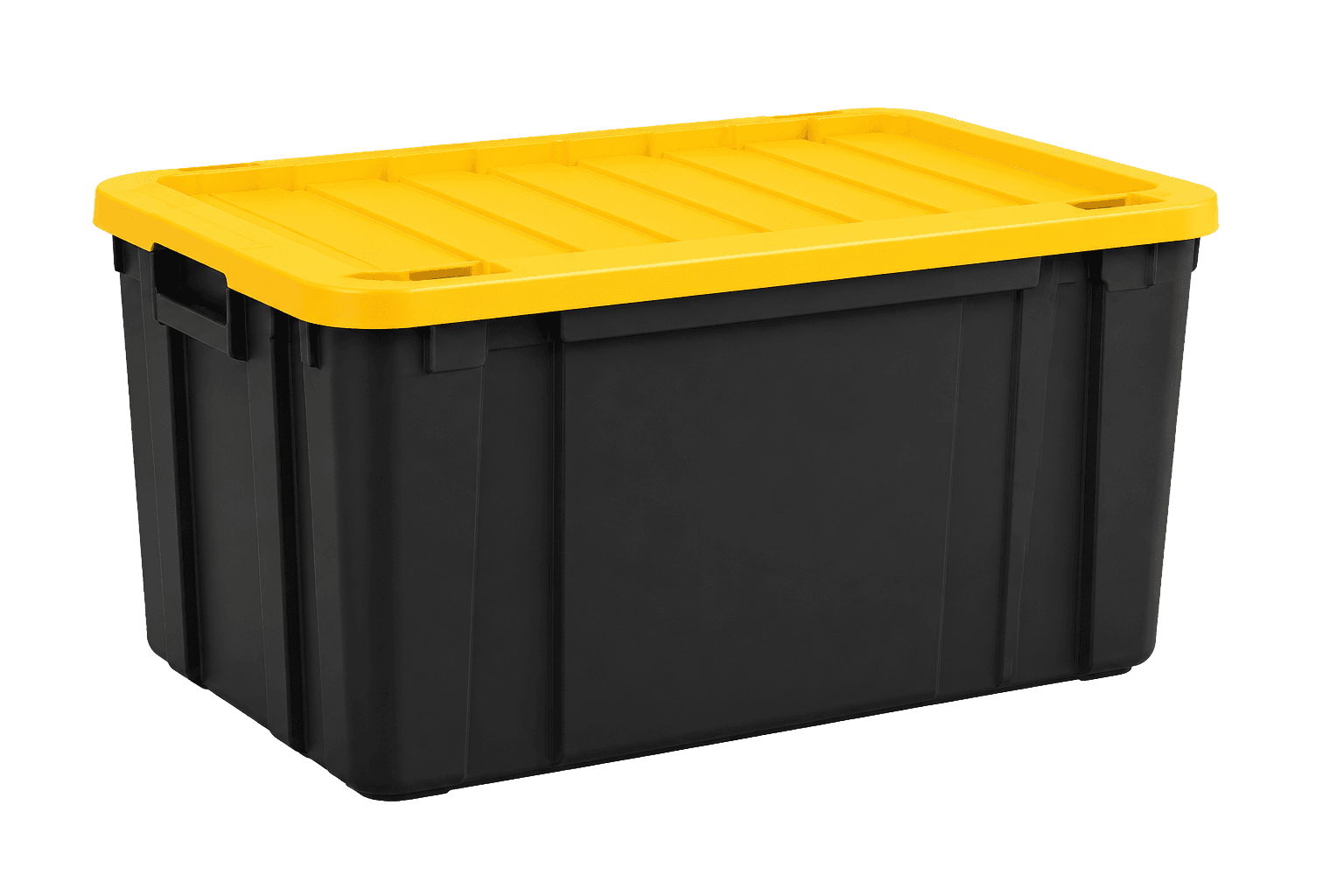Black reusable Smart Tote with a yellow lid